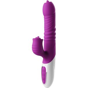 ARMONY – VIBRADOR  THRUSTING DOBLE LENGUA EFECTO CALOR VIOLETA