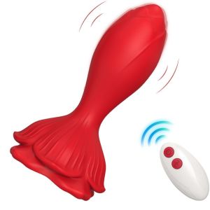 ARMONY – ROSA VIBRADOR  PLUG ANAL PEQUEÑO CONTROL REMOTO ROJO