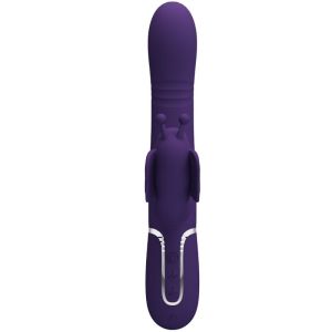 PRETTY LOVE – VIBRADOR RABBIT MULTIFUNCIÓN 4 EN 1 MARIPOSA MORADO