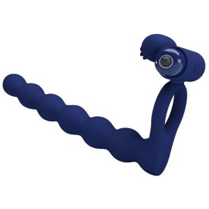 PRETTY LOVE – AJMAL ANILLO VIBRADOR CON PLUG AZUL