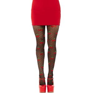 LEG AVENUE – MEDIAS LUNARES CEREZA NEGRO