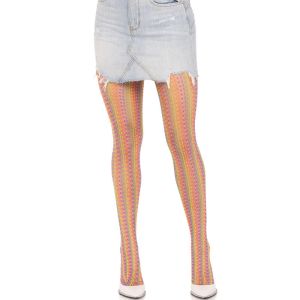 LEG AVENUE – MEDIAS DE CROCHET MULTICOLOR