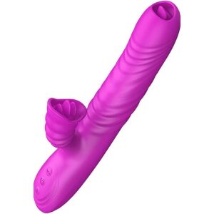 ARMONY – ANGELIA VIBRADOR MULTIFUNCION DOBLE LENGUA EFECTO CALOR VIOLETA