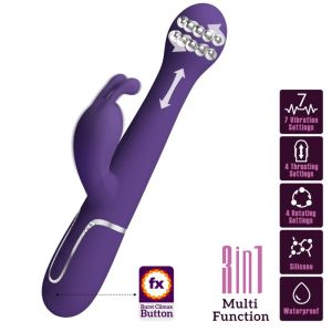 PRETTY LOVE – DEJON VIBRADOR RABBIT 3 EN 1 MULTIFUNCIÓN MORADO