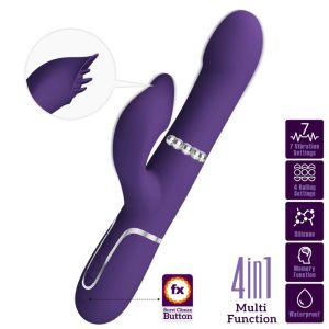 PRETTY LOVE – ZALIN VIBRADOR RABBIT PERLAS 4 EN 1 MORADO