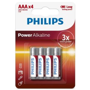 PHILIPS – POWER ALKALINE PILA AAA LR03 BLISTER*4