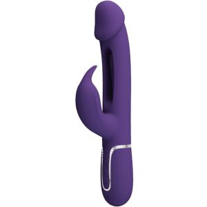 PRETTY LOVE – KAMPAS VIBRADOR RABBIT 3 EN 1 MULTIFUNCIÓN CON LENGUA VIOLETA