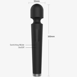 ARMONY – X POWER LARGE MASAJEADOR  VIBRADOR 7 VIBRACIONES NEGRO