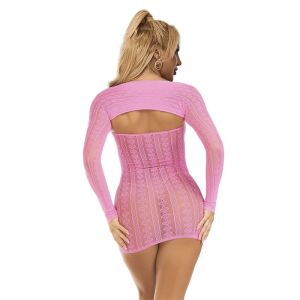 SUBBLIME – 952471 VESTIDO DE REJILLA ROSA TALLA ÚNICA