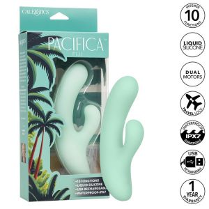 CALEXOTICS – PACIFICA FIJI VIBRADOR Y ESTIMULADOR PUNTO G 10 VIBRACIONES AQUA