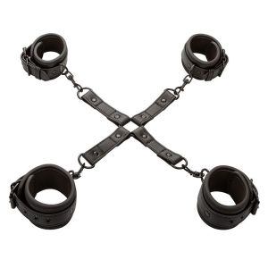 CALEXOTICS – NOCTURNAL CONECTOR HOG TIE CUERO AJUSTABLE NEGRO