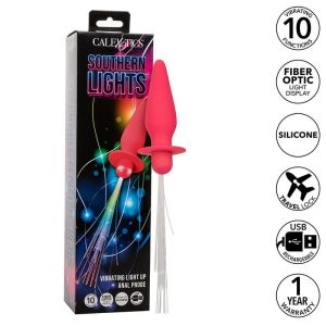 CALEXOTICS – SOUTHERN LIGHTS LIGHT UP PLUG ANAL CON LUCES 10 VIBRACIONES SILICONA ROSA