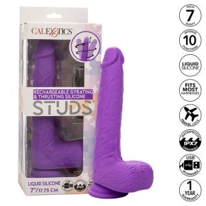 CALEXOTICS – STUDS VIBRADOR RECARGABLE Y GIRATORIO 10 VIBRACIONES VIOLETA