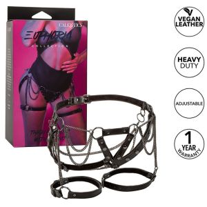 CALEXOTICS – EUPHORIA ARNÉS DE MUSLO CON CADENAS PREMIUM