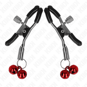 KINK – PINZAS PARA PEZONES CON DOBLE CAMPANILLA ROJO 6 CM