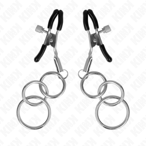 KINK – PINZAS PARA PEZONES CON 3 AROS 6 CM