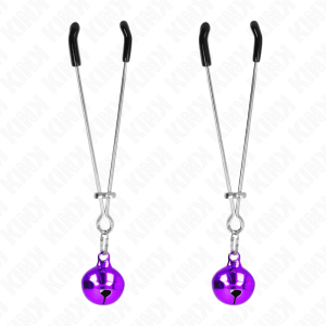 KINK – PINZAS PARA PEZONES FINA CON CASCABEL VIOLETA 7 CM