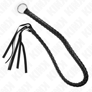 KINK – LÁTIGO DE SERPIENTE CON ANILLO DE MANO NEGRO 65 CM