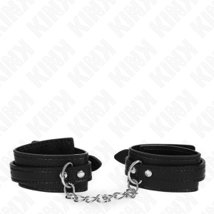 KINK – MUÑEQUERAS ESTILO SERPIENTE NEGRO AJUSTABLE 20-28 CM X 5.4 CM