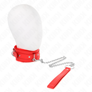 KINK – COLLAR CON CORREA 65 CM CON RESTRICCIONES ROJO AJUSTABLE 36-42 CM X 5.5 CM