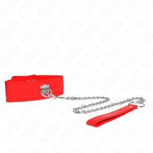 KINK – COLLAR CON CORREA 65 CM ANCHO ROJO AJUSTABLE 33.5-41 CM X 5 CM