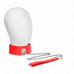 KINK – COLLAR CON CORREA 65 CM ANCHO ROJO AJUSTABLE 33.5-41 CM X 5 CM