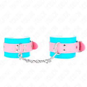 KINK – MUÑEQUERAS CHIC AZUL / ROSA AJUSTABLE 16-28 CM X 5 CM