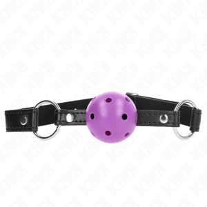 KINK – MORDAZA DE BOLA 4.5 CM MORADO DURA HUECA 63.5 X 2 CM