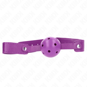 KINK – MORDAZA DE BOLA 4.5 CM TRANSPIRABLE MORADO 65 x 2.5 CM