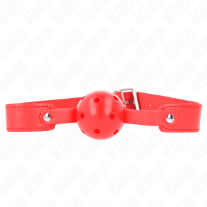 KINK – MORDAZA DE BOLA 4.5 CM TRANSPIRABLE ROJO 65 x 2.5 CM