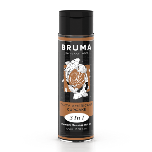 BRUMA – ACEITE DE MASAJE PREMIUM EFECTO CALOR SABOR TARTA AMERICANA 3 EN 1 – 100 ML