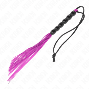 KINK – MINI LÁTIGO DE SILICONA CON AGARRE 6 BOLAS MORADO 26 CM