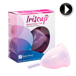 IRISCUP – COPA MESTRUAL ROSA GRANDE + BOLSA ESTERILIZADORA GRATIS