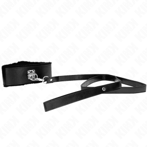 KINK – COLLAR CON CORREA 116 CM CON TACHUELAS PLATEADAS MODELO 4 NEGRO AJUSTABLE 40-48 CM X 6 CM