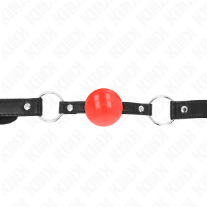 KINK – MORDAZA DE BOLA 4 CM TPE ROJO 60 x 2 CM