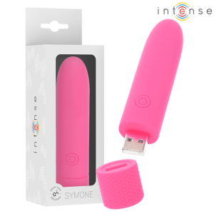 INTENSE – SYMONE BALA VIBRADORA RECARGABLE POR USB 8 VIBRACIONES ROSA 10 X 2.2 CM