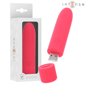 INTENSE – SYMONE BALA VIBRADORA RECARGABLE POR USB 8 VIBRACIONES ROJO 10 X 2.2 CM