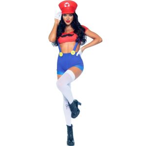 LEG AVENUE – DISFRAZ SEXY MARIO BROS ROJO/AZUL M