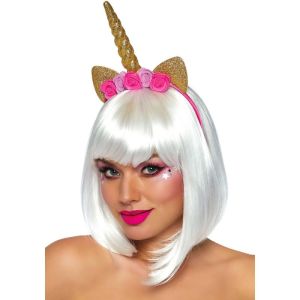 LEG AVENUE – DIADEMA DE UNICORNIO CON FLORES DORADO