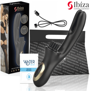 IBIZA – VIBRADOR HI-TECH RABITT BRUSHING MULTI CELDAS CLITORIALES Y DOBLE WAVE