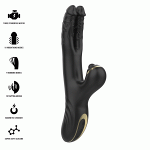 IBIZA – VIBRADOR HI-TECH RABITT CLITORIAL POTENTE Y DOBLE WAVE TWO DRAGONS