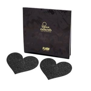 BIJOUX – INDISCRETS PEZONERAS FLASH CORAZÓN NEGRO