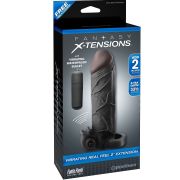 FANTASY X- TENSIONS – EXTENSION PARA EL PENE CON VIBRADOR REAL FEEL 2 NEGRO