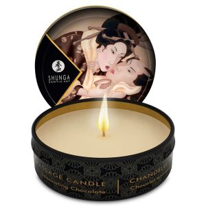 SHUNGA – MINI CARESS BY CANDELIGHT VELA MASAJE CHOCOLATE 30 ML