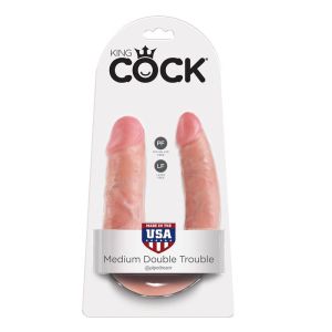 KING COCK – DILDO DOBLE PENETRACIÓN 13.9 CM NATURAL