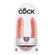 KING COCK – DILDO DOBLE PENETRACIÓN 17.8 CM NATURAL