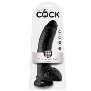 KING COCK – 9 PENE REALISTICO NEGRO 22.9 CM