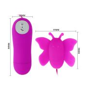 BAILE – ESTIMULADOR DE CLÍTORIS MARIPOSA LOVE EGGS 12 VELOCIDADES LILA CONTROL REMOTO