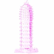 BAILE – FUNDA PARA PENE CON PUNTOS ESTIMULANTES ROSA 14 CM