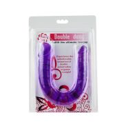 BAILE – DILDO DOBLE EN GELATINA FLEXIBLE LILA